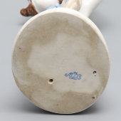 Комплект фигурок «Лыжница» и «Лыжник», скульптор Столбова Г. С., художник Лупанова Е. Н.​, ЛФЗ, 1950-60 гг.