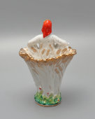 Карандашница, подставка для карандашей «Девушка со снопом» (Колхозница), скульптор Велихова С. Б., фарфор, ЛФЗ, 1950-е