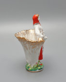 Карандашница, подставка для карандашей «Девушка со снопом» (Колхозница), скульптор Велихова С. Б., фарфор, ЛФЗ, 1950-е