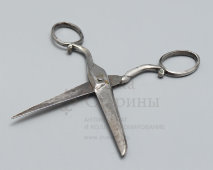 Старинные ножницы для вышивки Mappin&Webb, клейма «M» и «TRUSTWORTHY», сталь, Англия, 2-я пол. 19 в.