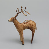 Винтажная советская ватная ёлочная игрушка «Олень», 1930-50 гг.