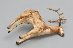 Винтажная советская ватная ёлочная игрушка «Олень», 1930-50 гг.