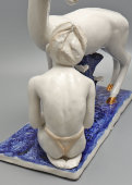 Авторская фарфоровая скульптура «Золотая антилопа» по мотивам индийских сказок, скульптор Богданова О. М., Дулево, 1959-60-е