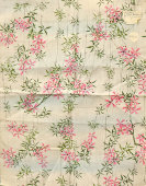 Отрез старинной плательной ткани с цветочным принтом, образец № 10315, Bilbille Baudre & Co, Париж, Франция, кон. 19, нач. 20 вв.