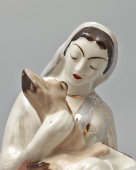 Статуэтка «Девушка с олененком», фарфор, Тбилисский керамический комбинат, 1967-70-е