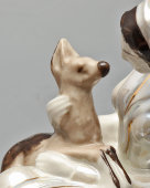 Статуэтка «Девушка с олененком», фарфор, Тбилисский керамический комбинат, 1967-70-е