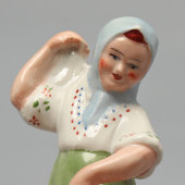 Статуэтка «Плясунья Дарья», фарфор, старая Городница, 1946-49 гг.