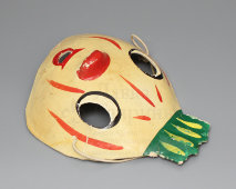 Детская карнавальная маска «Чиполлино», папье-маше, СССР, 1970-е