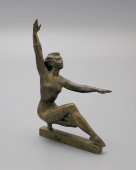 Скульптура «Гимнастка на бревне», бронза, СССР, 1950-60 гг.
