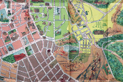 Складной перспективный план Киева: святыни, древности, памятники, достопримечательности и окрестности с указанием улиц, 1919 г.