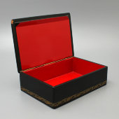 Лаковая шкатулка папье-маше «Полковник», художник Кривцова А. С., Палех, 1963 г.