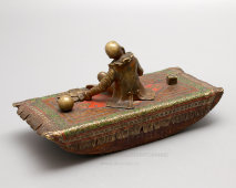 Антикварное пресс-папье с фигуркой Пьеро из венской бронзы, Австрия, кон. 19 в.