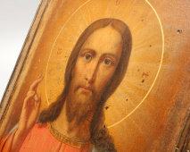 Старинная деревянная икона «Господь Вседержитель», Россия