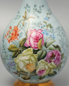 Старинная фарфоровая ваза для цветов «Букет из роз», Императорский фарфоровый завод (ИФЗ), Александр II