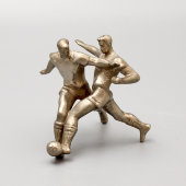Советская скульптура «Футболисты», силумин, СССР, 1960-е
