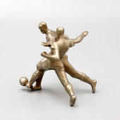 Советская скульптура «Футболисты», СССР, 1950-60 г., силумин