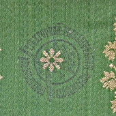 Отрез старинной портьерной ткани, образец «Ампирная ваза», Прохоровская Трёхгорная мануфактура, г. Москва, кон. 19, нач. 20 вв.