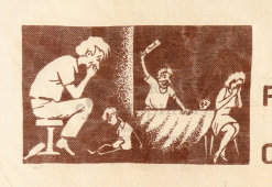 Настенный агитационный хлопковый плакат «Пьянству — бой!», СССР, 1970-е