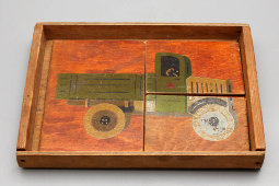 Детская деревянная игра «Разрезные картинки «Транспорт», СССР, 1930-40 гг.
