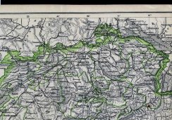 Старинная карта Швейцарии, Россия, 1887 г.