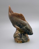 Советская статуэтка «Рыба карп», керамика Гжели
