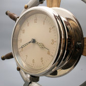Часы-штурвал морские настенные с арабскими цифрами