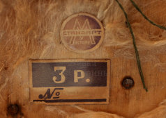 Винтажная ватная новогодняя игрушка «Дед Мороз», Мосторг Стандарт, СССР, 1950-е