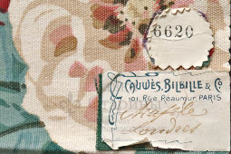 Отрез старинной гобеленовой ткани «Райский сад», образец, Cauwes, Bilbille & Co, Париж, Франция, кон. 19, нач. 20 вв.
