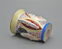 Подставка для карандашей, карандашница «Индокитай» («Двуликий»), автор Данько Н. Я., фарфор ЛФЗ, 1937-39 гг.