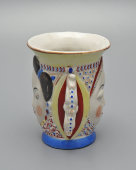 Подставка для карандашей, карандашница «Индокитай» («Двуликий»), автор Данько Н. Я., фарфор ЛФЗ, 1937-39 гг.