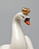 Статуэтка «Царевна-Лебедь» по мотивам «Сказки о царе Салтане» А. С. Пушкина, скульптор Кожин П. М., Дулево, 1955 г.