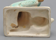 Статуэтка «Клоун-акробат с мячом», скульптор Денисенко М. В., фаянс ЗиК Конаково, 1950-60 гг.