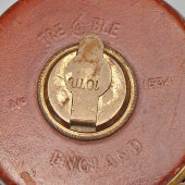 Старинная измерительная рулетка «Treble» в кожаном корпусе, модель № 1534, 10 м, Англия, кон. 19, нач. 20 вв.