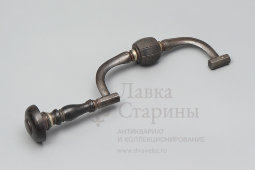 Старинный медицинский инструмент, хирургический коловорот, фирма Л. Матье (L. Mathieu), Париж, Франция, 2-я пол. 19 в.