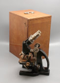 Старинный лабораторный микроскоп Stiassnie, очень большого размера, Франция, Париж, н. 20 в.