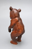 Статуэтка «Медведь на двух лапах», Гжельская керамика, СССР, 1960-е