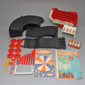 Советская детская электромеханическая игрушка «Мототрек JAVA», объединение «Горизонт», 1989 г.