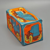 Советская заводная игрушка «Автомобиль прогулочный», пластмасса, металл, завод игрушек «Кругозор», Москва, 1980-е