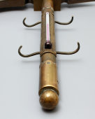 Настольный прибор с чернильницей и термометром «Топорик», латунь, Европа