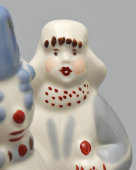 Статуэтка «Снеговик» из композиции «Зимний дворик», скульптор Албул В. В., художник Албул Н. А., фарфор, Полонский ЗХК, 1980-е