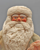 Винтажный Дед Мороз под ёлку, ёлочная новогодняя игрушка СССР, Пушкинская фабрика ёлочных украшений, 1961 г.