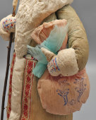 Винтажный Дед Мороз под ёлку, ёлочная новогодняя игрушка СССР, Пушкинская фабрика ёлочных украшений, 1961 г.