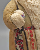 Винтажный Дед Мороз под ёлку, ёлочная новогодняя игрушка СССР, Пушкинская фабрика ёлочных украшений, 1961 г.