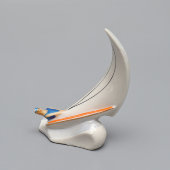 Статуэтка «Парусный спорт», скульптор Уманец Л., фарфор, Краснодарский завод «Чайка», 1960-80 гг.