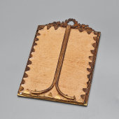 Старинная рамка для фото с растительным декором, бронза, стекло, Европа, 1900-е