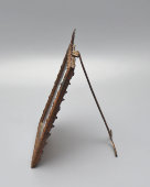 Старинная рамка для фото с растительным декором, бронза, стекло, Европа, 1900-е