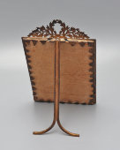 Старинная рамка для фото с растительным декором, бронза, стекло, Европа, 1900-е