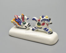 Статуэтка «Русская зима», Сергеев В. А., фаянс, ЗиК Конаково, 1960-е