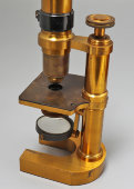 Старинный микроскоп в футляре с набором объективов и биологических образцов, Европа, к. 19 — н. 20 вв.