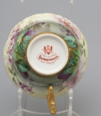 Чайная пара «Цветы сирени» Россия 19 век Фарфор братьев Корниловых